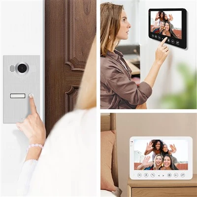 Bcomtech ভিডিও ডোর বেল 7 ইঞ্চি ছাড়াও দরজা ফোন
